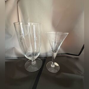 Princess House Clear Glass Drinkware Set